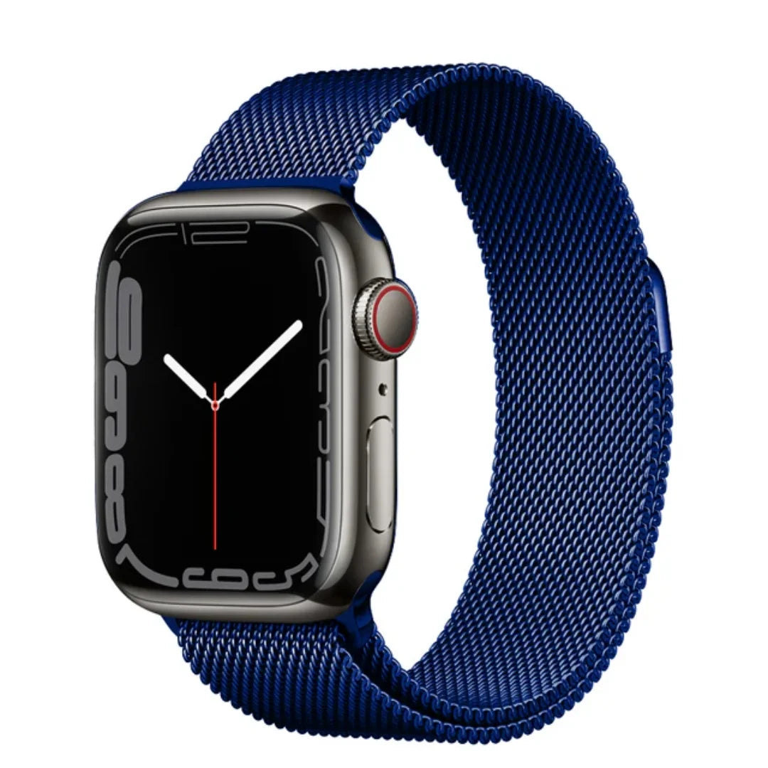 Blue | Apple Watch Milanese Magnetic Loop Strap | Stainless Steel Band | 42mm / 44mm / 45mm
