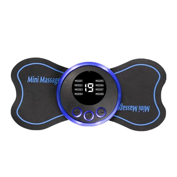 Mini massage device with digital display on a white background