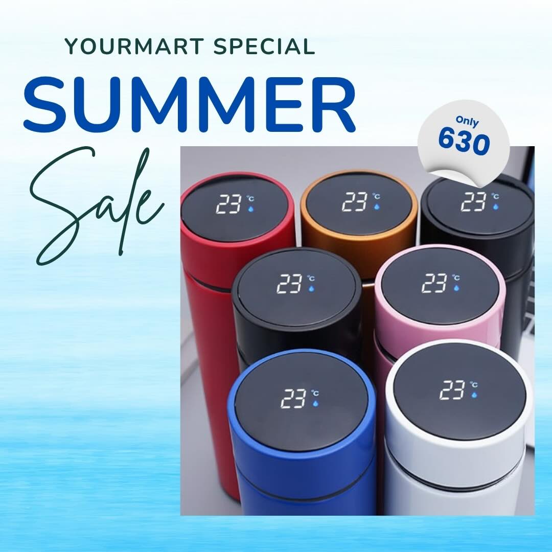 Temperature Display Thermos Water Bottle (Hot & Cold) | 500 ML | Random Colors