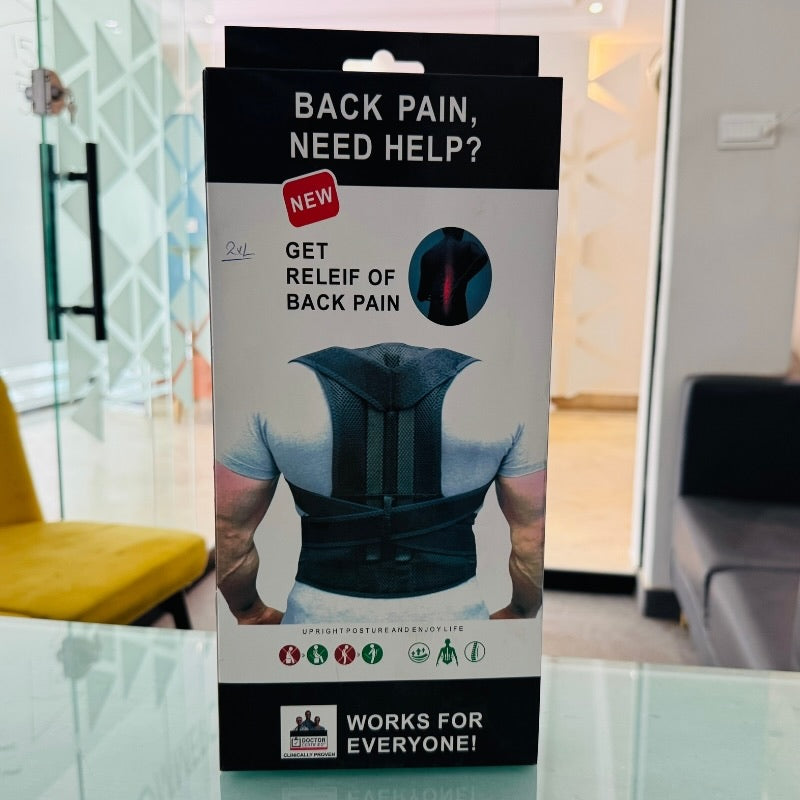 Back Pain Relief Posture Corrector Belt | Adjustable Back & Shoulder Support for Better Posture, Lower & Upper Back Pain