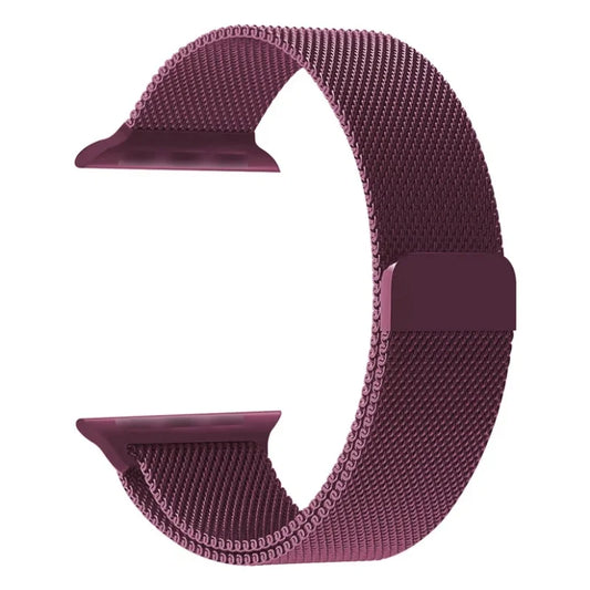 Plum | Apple Watch Milanese Magnetic Loop Strap | Stainless Steel Band  | 42mm / 44mm / 45mm
