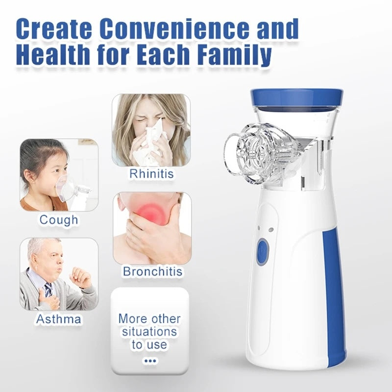 Portable Rechargeable Nebulizer | Asthma Inhaler Machine for Kids & Adults (0.5L)