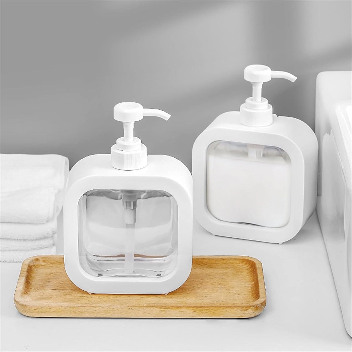 Portable Refillable Soap Dispenser Bottle (300/500ml) | Leak-Proof Pump Bottle for Kitchen, Bathroom, or Shower