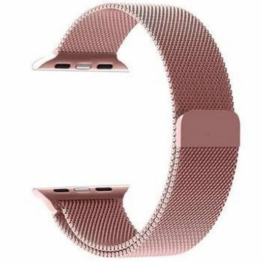 Rose Pink | Apple Watch Milanese Magnetic Loop Strap | Stainless Steel Band  | 42mm / 44mm / 45mm
