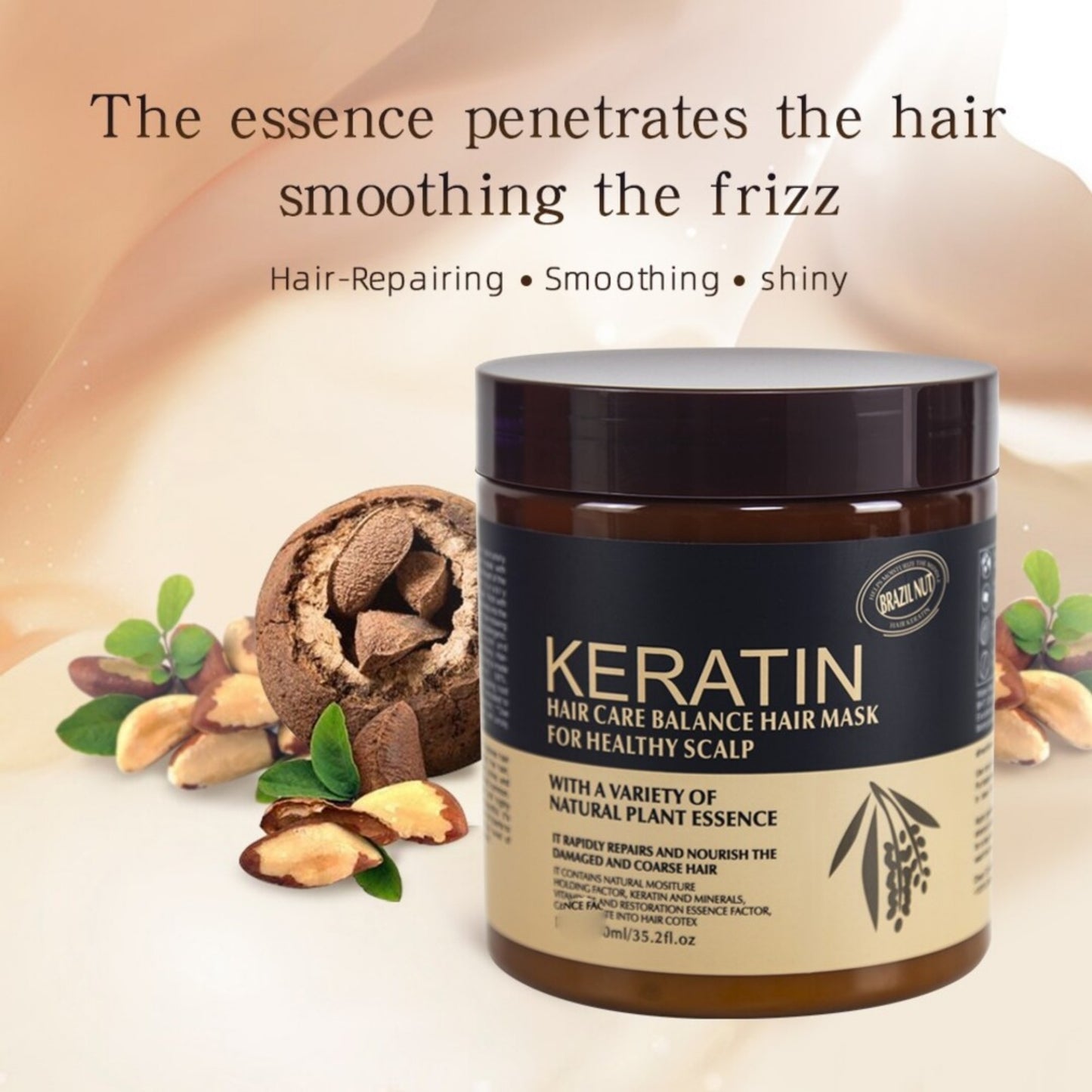 Brazil Nut Keratin Hair Mask 500ml | Nourishing, Strengthening & Smoothing Hair Treatment