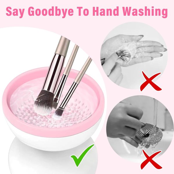 Electric Makeup Brush Cleaner Machine - Automatic |  USB Rechargeable & Gentle on Bristles | Random Color